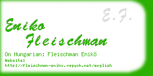 eniko fleischman business card
