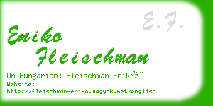 eniko fleischman business card